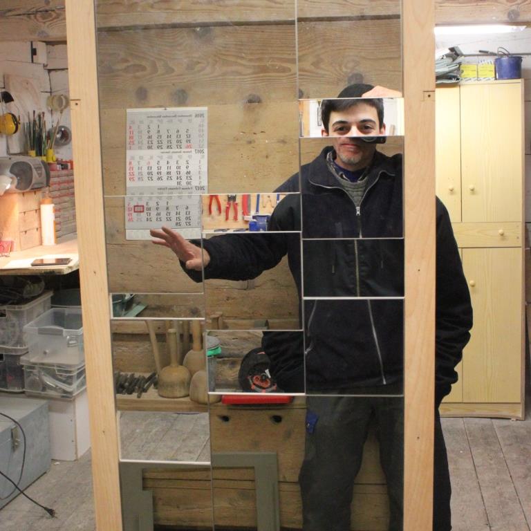Spiegel, Holz, 2017, unverkäuflich